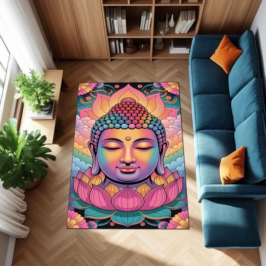 Mandala Rug, Buddha Rug – Yoga, Meditation Room Rug, Boho or ...