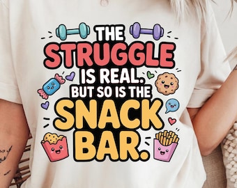 Funny Workout Snack PNG: Gym Humor Digital File
