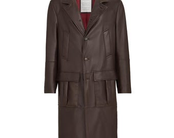Brunello Cucinelli Herenjas van schapenleer (nappa) Bruin Lang