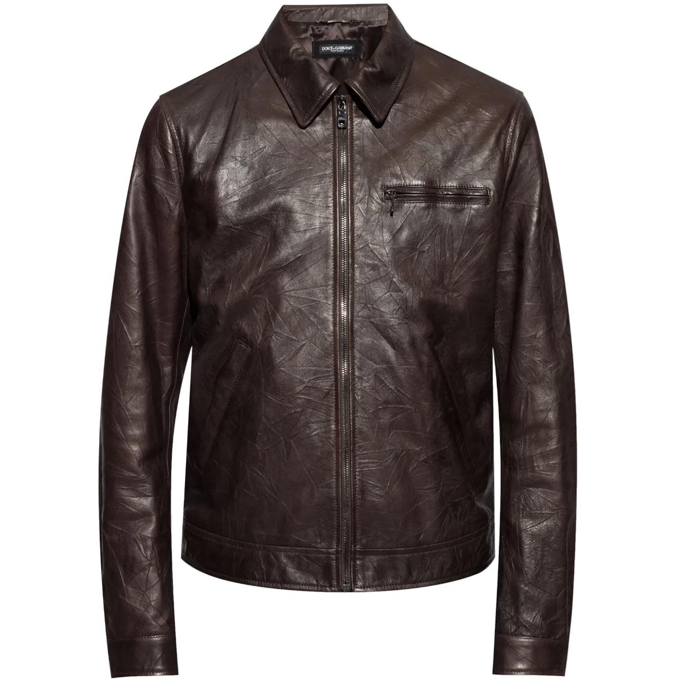 Dolce Gabbana Leather Jacket - Etsy
