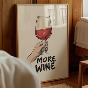 Rode wijn print, wijn kunst aan de muur, rode wijn bar winkelwagen kunst, wijn illustratie kunst aan de muur, meer wijn kunst aan de muur, wijnliefhebber poster, barwagen kunst aan de muur