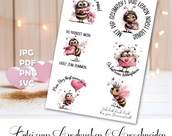Valentine's Day Last Minute Printable File with Love Quotes as a Gift