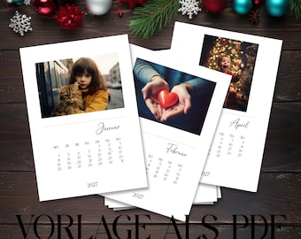 Blank 2027 Calendar for Design | DIY Photo Calendar | PDF Download | Printable Last Minute Gift | Personalized