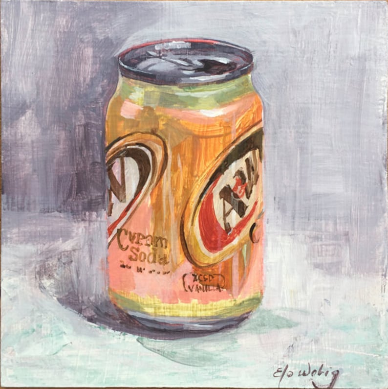 Original Fine Art Painting Cream Soda A&W Junkfood Popcan by Etsy