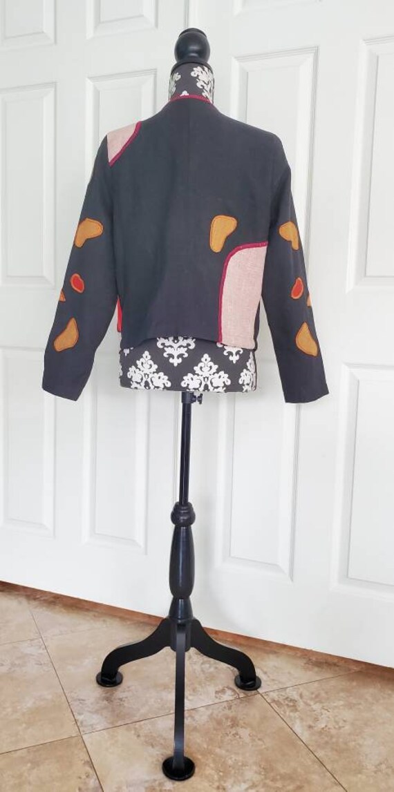 Cotton Linen Patchwork Unique Applique Stitch Rag… - image 3