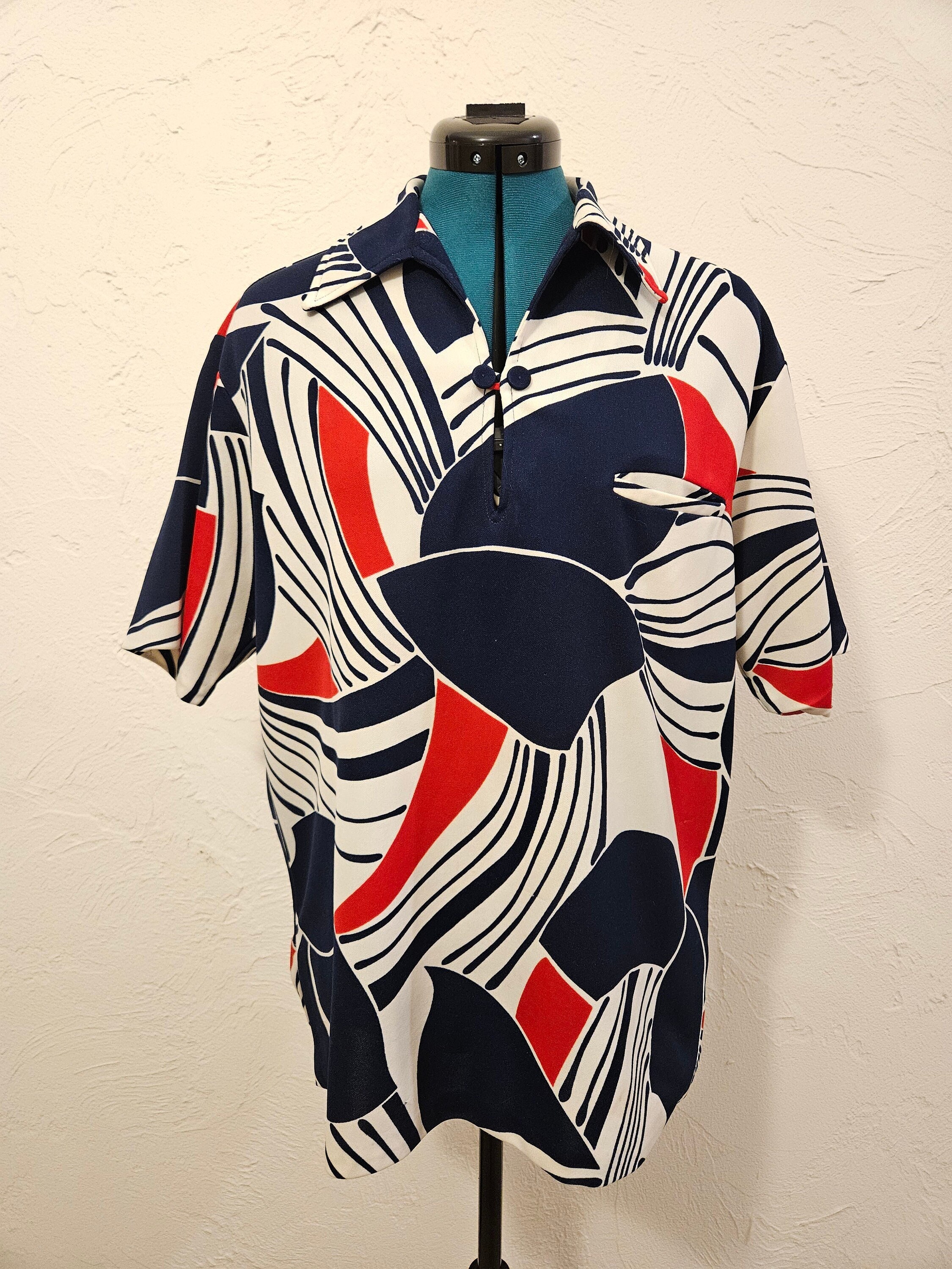 ビンテージ ハワイアン Holo Holo ポロシャツ Holo-holo Made in Hawaii Hawaiian Shirt Mens Polo Collared