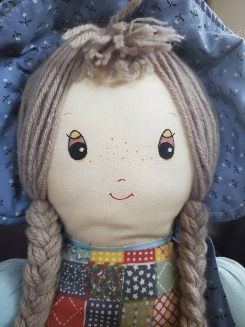 Cuddle Wit Rag Doll Plush 1970s Japan Braids Plaited Bonnet | Etsy