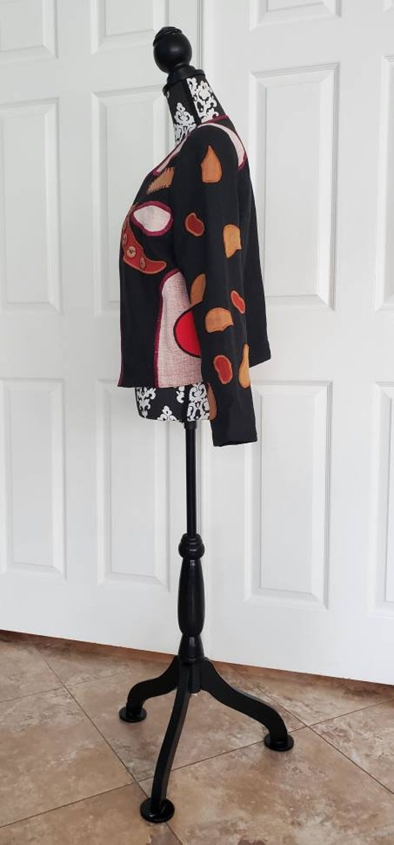 Cotton Linen Patchwork Unique Applique Stitch Rag… - image 4