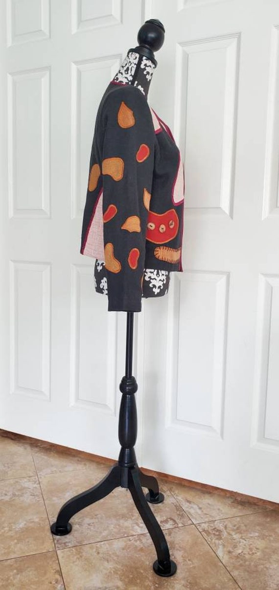 Cotton Linen Patchwork Unique Applique Stitch Rag… - image 2