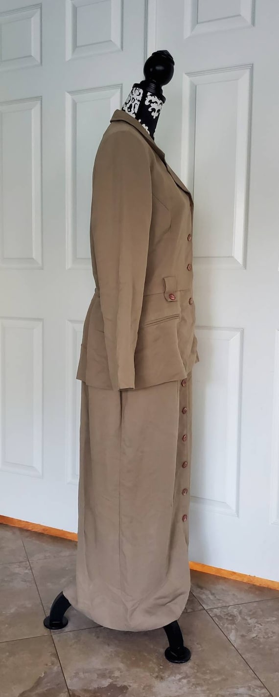 Khaki Jessica Howard Jumpsuit Maxi Skirt Camel Br… - image 2
