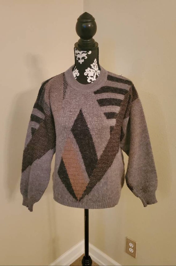 El Palacio de Hierro Sweater Pullover Wool Abstrac