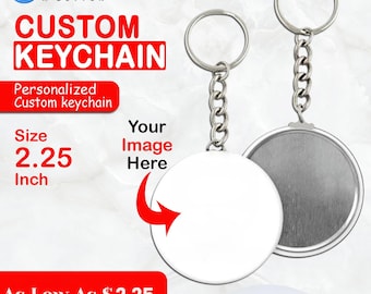 Your Logo, Your Style - Custom Photo Keychain for Business Promotions and Wedding Favors. Perfect for Events and Bulk Orders