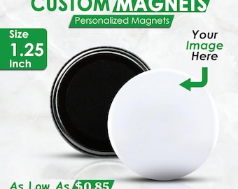Custom Logo Photo Magnet: 1.25 Inch Business Branding Favor