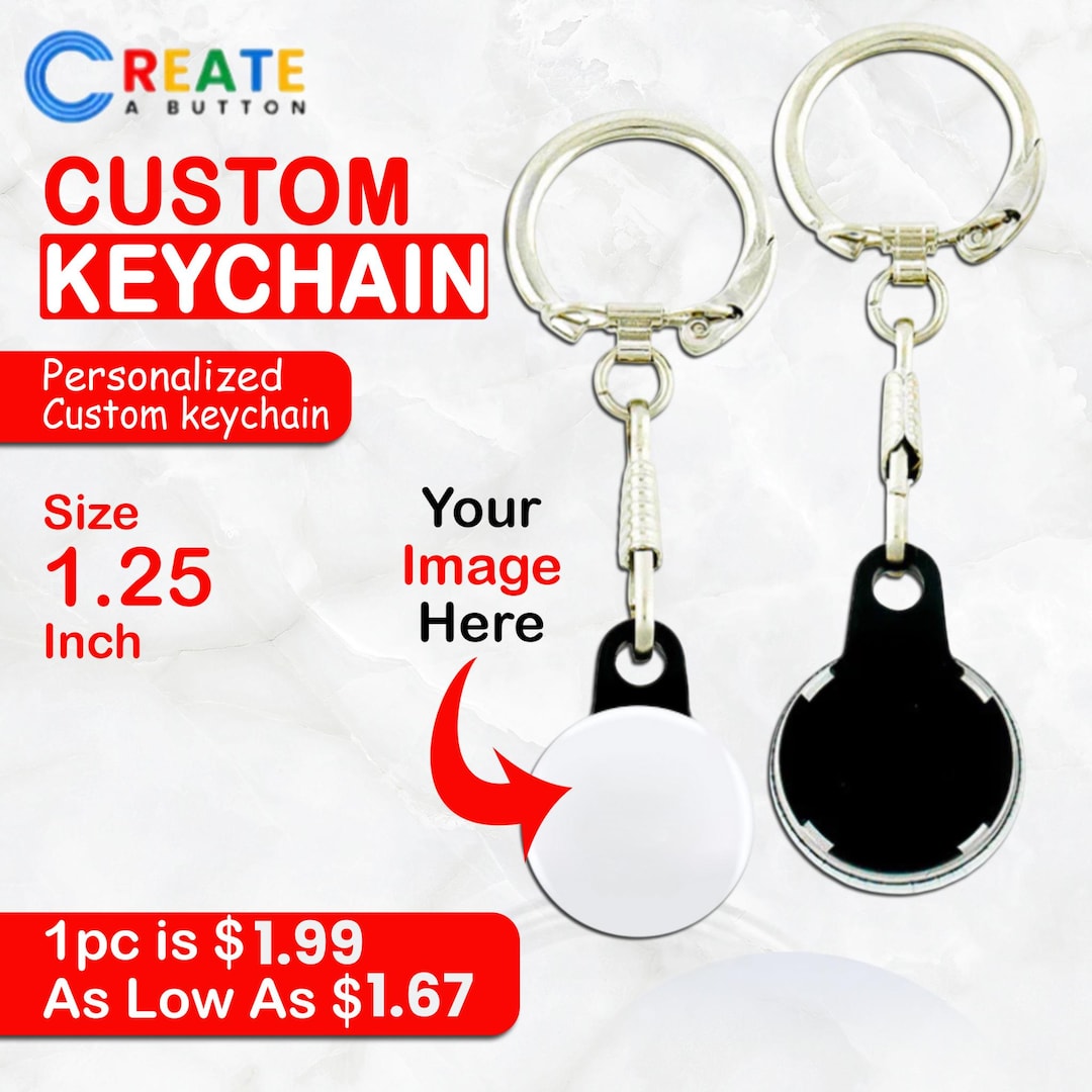 Personalized Photo Keychain: Custom Image Keepsake Gift - Etsy