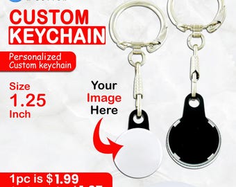 Personalized Photo Keychain: Custom Image Keepsake Gift