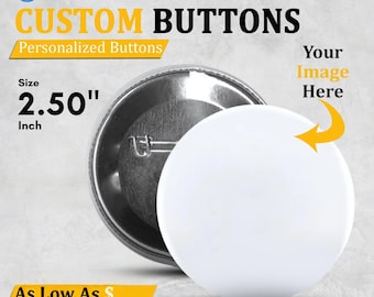 Custom Photo Pin Buttons: 2.5 Inch Personalized Badges