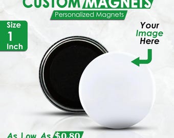 Charming 1-Inch Photo Magnet – Create Unique Gifts and Business Giveaways with Personalized Logo Magnets