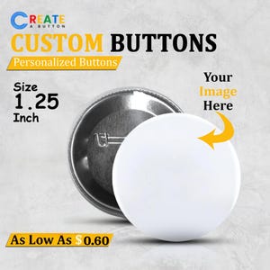 Custom Logo Pin Buttons: Personalized Image Badge, Event Giveaways