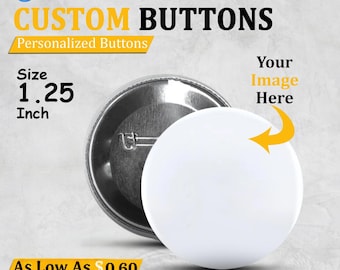 Custom Logo Pin Buttons: Personalized Image Badge, Event Giveaways