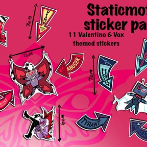 Pack d'autocollants Staticmoth Valentino Vox Hazbin