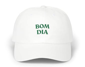 Bom Dia Dad Hat / Sombrero portugués brasileño / Regalo de Brasil / Gorra de idioma portugués / Río de Janeiro / Sao Paulo / Brasil Streetwear