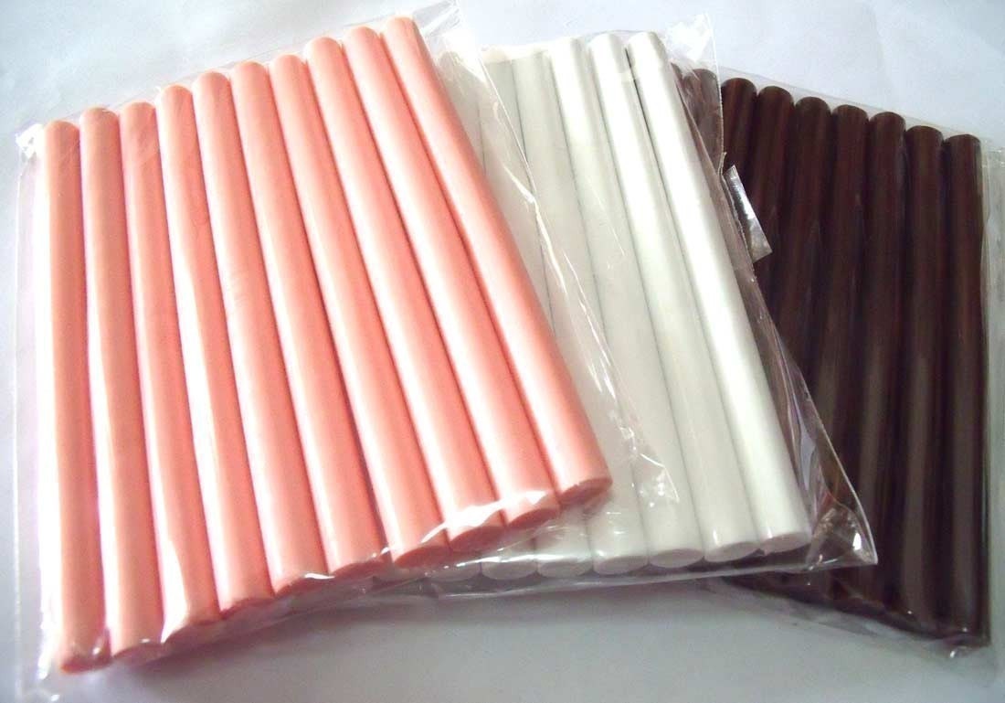 Opaque Pink OR White OR Brown Glue Sticks - A set of 10 sticks. (Choo…