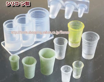 Miniature tumbler soft mold. Two part soft mold for making miniature tumblers in three sizes. Sizes stated in listing