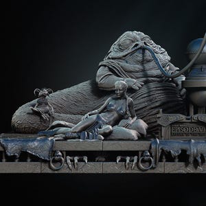 Jabba The Hutt & Slave Leia Starwars STL