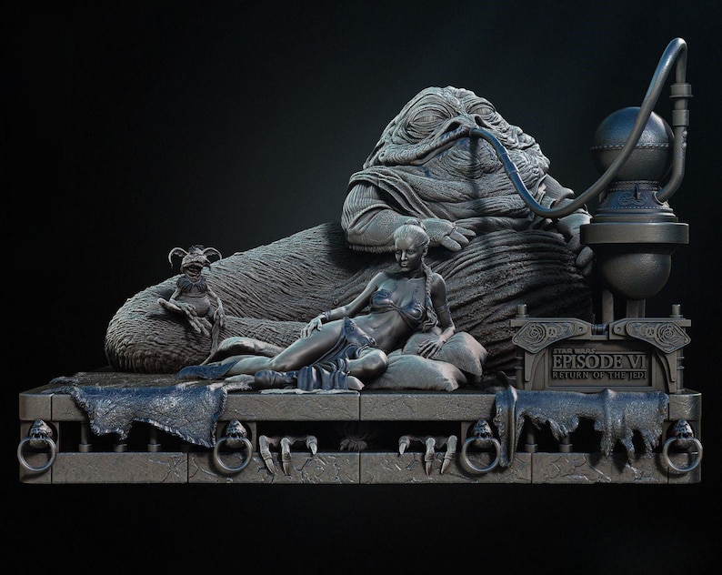 Jabba the Hutt & Slave Leia Starwars STL - Etsy