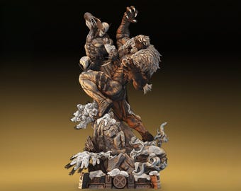 Wolverine VS Sabretooth Diorama STL