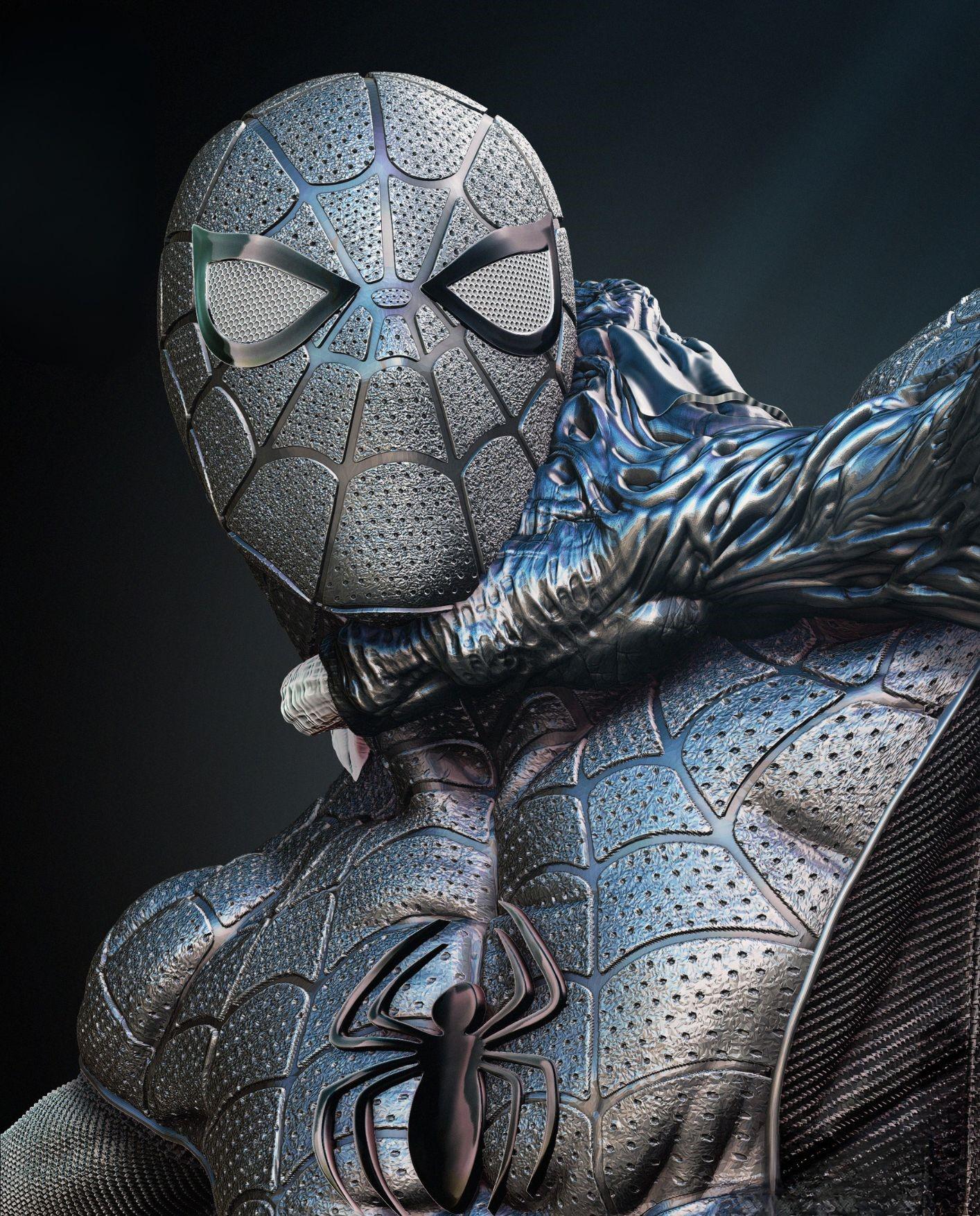 スパイダーマン vs ヴェノム ジオラマ STL ファイル: 3D プリント