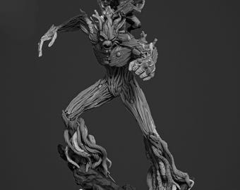 Groot and Rocket Diorama STL File: 3D Print Model (Digital Download