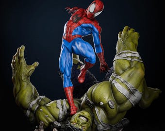Spiderman Vs Hulk + Spiderman Doc Oc Base STL - Etsy