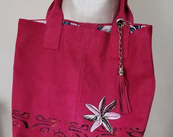 Polynesian pattern tattoo tiara hand painted bag