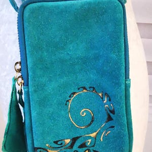 sac portable  turquoise peint tattoo Polynésien