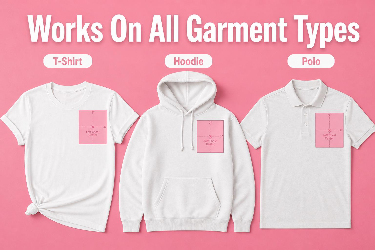 Logo Placement Guide.pdf Logo Placement Guide | T-shirt Hoodie DTF Embroidery Chest Alignment ...