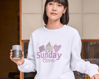 Sunday Love PNG file, Valentine&#39;s Day, Church Girl {Sublimation, Prints, Cricut, Silhouette}