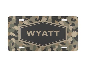 Personalisiertes Camouflage-Nummernschild, benutzerdefinierter Name Car Tag