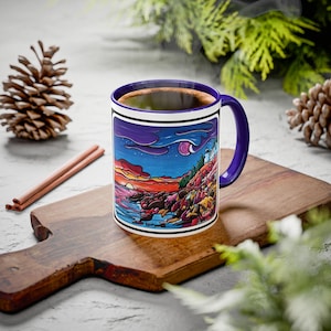 Bass Harbor Head Lighthouse, Acadia National Park, Coffee Mug 11oz,  Original Hand Drawn Design - @actually_i_drew_this