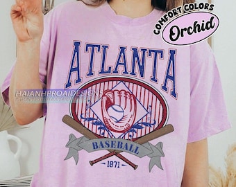 Comfort Colors Atlanta Baseball T-shirt, Atlanta Baseball shirt, Retro Style Atlanta Baseball shirt, Atlanta Baseball fan Gift