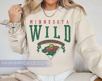 Minnesota Wild Sweatshirt | Vintage Wild Hockey Sweatshirt | Retro Minnesota T-shirt | Minnesota Wild Hockey Crewneck , Minnesota Hockey Ice
