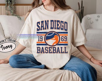 Vintage San Diego Comfort colors T- shirt, San Diego baseball Fan shirt, Baseball Fan Tee, San Diego Baseball merch