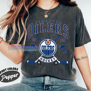 Edmonton Oilers Hockey Comfort Colors T-shirt, Unisex Tee Shirt for Sports Fans, Graphic Sports Tee, Oilers Team Shirt, Hockey Fan