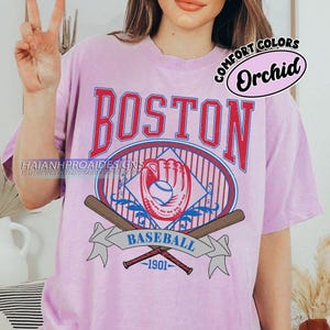 Comfort Colors Boston Baseball T-shirt, Retro Style Boston Baseball shirt, Boston Baseball fan gifl