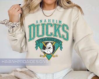 Vintage 1993 Mighty Ducks Crewneck Sweatshirt, Mighty Ducks Shirt, Anaheim Mighty Ducks Hoodie, Mighty Ducks Fan Shirt, Gift For Her