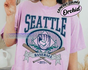 Comfort Colors Seattle Baseball T-shirt, Retro Style Seattle Baseball shirt, Seattle Baseball fan gifl