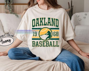 Vintage Oakland Comfort colors T- shirt, Oakland baseball Fan shirt, Baseball Fan Tee, Oakland Baseball merch