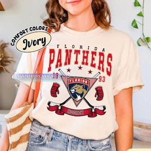 Vintage Florida Panthers Shirt | Comfort Colors Hockey Tee | Retro Hockey Fan Shirt for Game Day