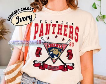 Vintage Florida Panthers Shirt | Comfort Colors Hockey Tee | Retro Hockey Fan Shirt for Game Day