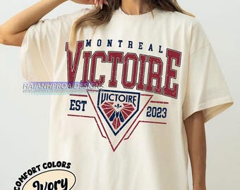 Comfort Colors® Vintage Montreal Victoire T-shirt, Vintage Victoire T-shirt, Montreal Hockey Women T-shirt, Hockey Women, Victoire t-shirt